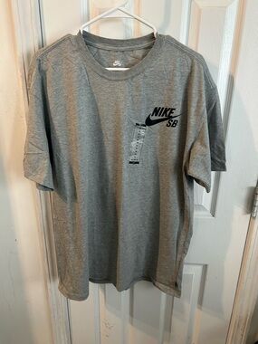 Nike Gray Short Sleeve T-Shirt with Black SB Logo